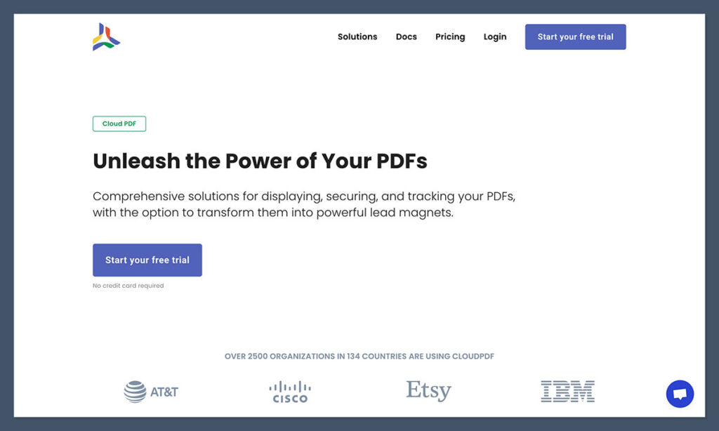 CloudPDF homepage