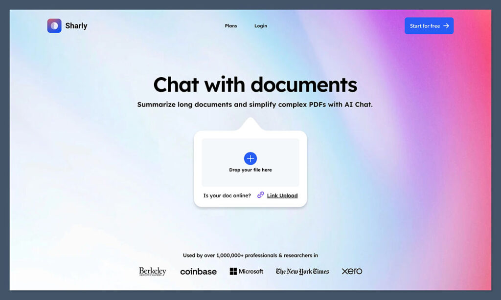 Sharly AI homepage