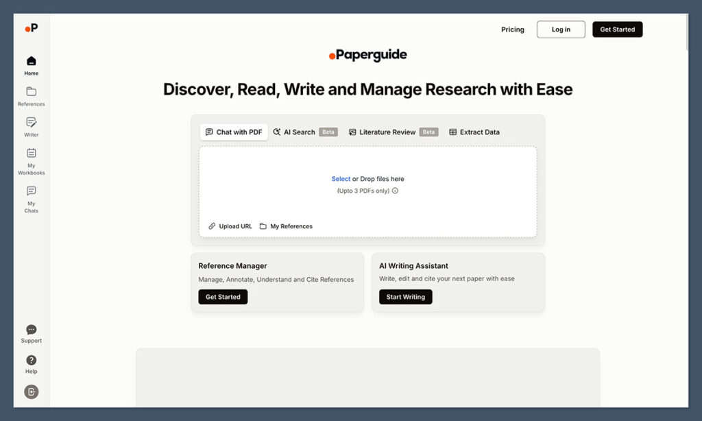 paperguide homepage